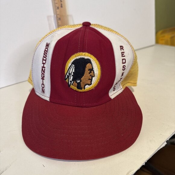 AJD Other - Vintage 80s Washington Redskins NFL Trucker Hat Adult Made In USA Lucky Stripe